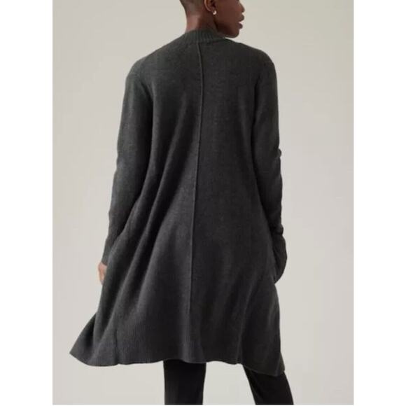 Athleta Spirit Refined Wool Cashmere Wrap Charcoal‎ Gray Heather Large NWT $259 - Picture 6 of 12